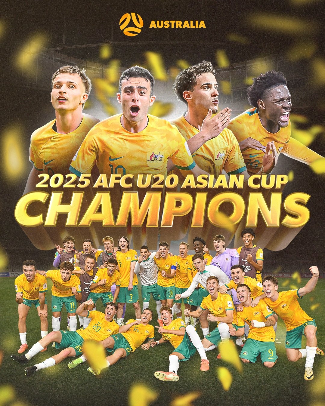 U20亞洲杯排名：澳大利亞首奪冠，澳沙韓日前4進(jìn)世青賽，中國第8